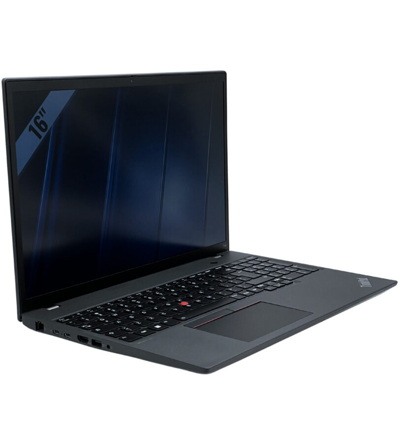 Lenovo ThinkPad T16 Gen 1 widok z lewej strony pod kątem z portami