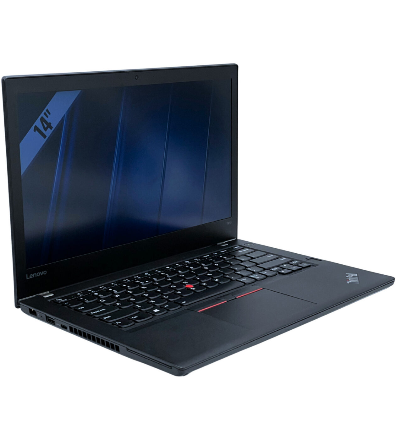 Lenovo ThinkPad T470 widok z lewej strony pod kątem z portami