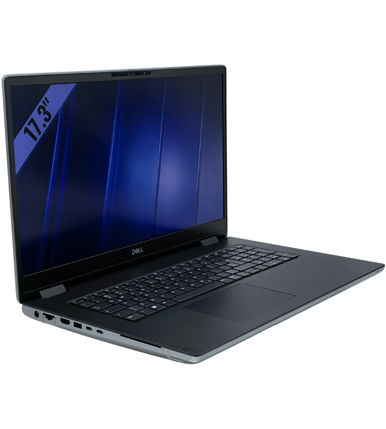 Dell Precision 7780 widok z lewej strony pod kątem z portami